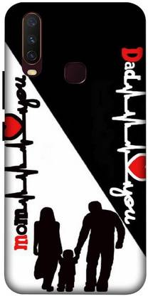 LUCKY MOBI.COM Back Cover for VIVO Y17 ( mom dad wallpaper) PRINTED BACK COVER