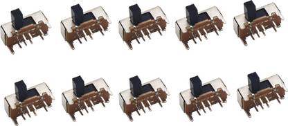 Electronic Spices 3 Position 8 Pin PCB Terminal Horizontal 2p3t Slide Switch PACK OF 10 Electronic Components Electronic Hobby Kit