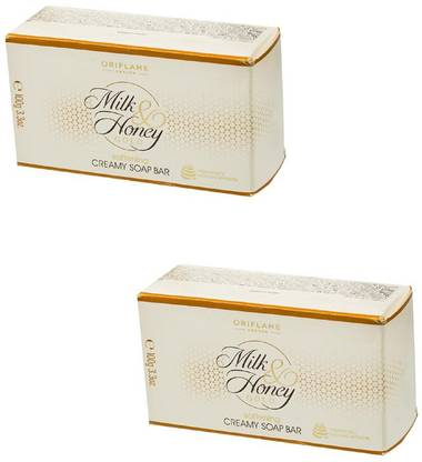 Oriflame Milk and Honey Gold Softening Creamy Soap Bar, 100g - Pack Of 2