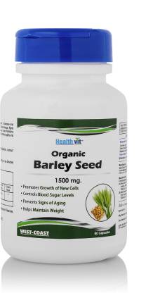 HealthVit Organic Barley Seed 1500 mg, 60 Capsules
