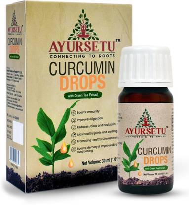 Ayursetu Curcumin Drops with Green Tea Extract | Immunity Booster Drops