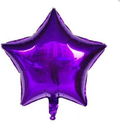 Bloomsevent Solid Blooms Event Twinkling star shape foil Balloon ( Purple) Balloon