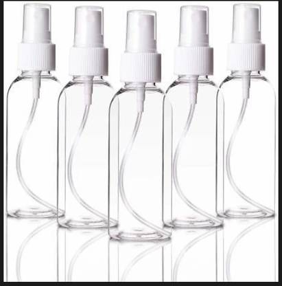 IRIS home fragrance Empty Transparent (Set of 5) Refillable Fine Mist Spray Bottle 100ml for Home Car 100 ml Spray Bottle