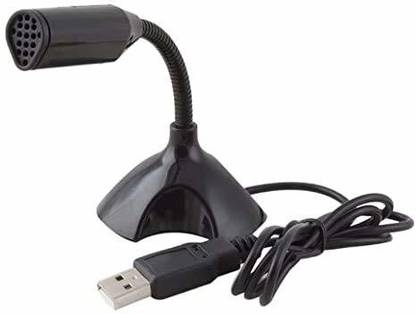 TECHGEAR Microphone usb with Stand Mini Desktop Studio Speech Mic for PC Laptop Camera Microphone