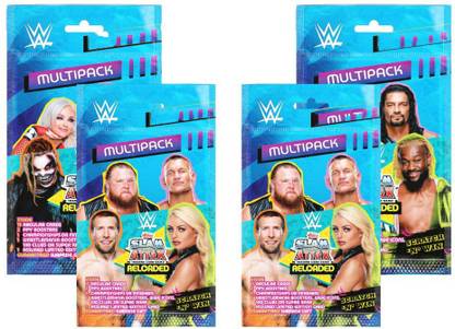 Topps WWE SLAM ATTAX RELOADED 2020 MULTIPACK , SET OF 4 MULTIPACKS, (INCLUDES BOOSTER CARD, LIMITED EDITION CARD ETC )