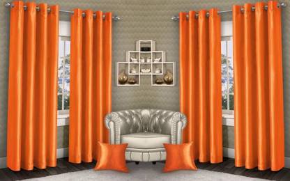 Parda Sansar 253 cm (8 ft) Door Polyester Blackout Curtain (Pack Of 4)