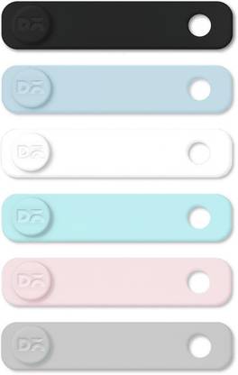 DailyObjects Wrap-Lock Strip Cable Bind| Silicone Multipurpose Organiser Binder For Bundling Cable And Earphones to Organise Home, Desks, Offices, Cars, Cubicles While Work Or Travel | Set Of 6 Earphone Cable Organizer