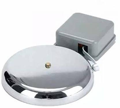 KK MART Metal School Gong Bell (Grey, 6-inch) Wired Door Chime