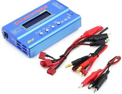 Robotbanao B6 Digital LCD RC Lipo NiMh Battery Balance Charger (Blue) Educational Electronic Hobby Kit