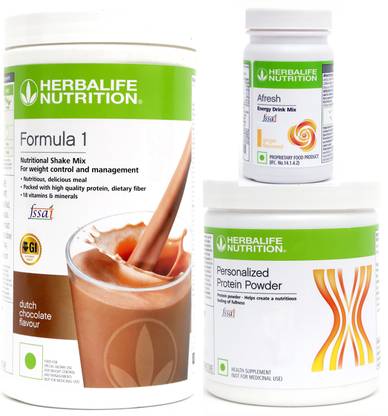 Herbalife Nutrition FORMULA 1CHOCOLATE 500G WITH PROTIEN POWDER 200G + AFRESH GINGER 50g SET OF 3PCS Protein Shake