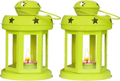 iHandikart hanging latern (UFV) Green Iron Table Lantern
