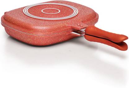 Bright Cove Double Sided Magic Non Stick Fry Pan Fry Pan 42 cm diameter with Lid 1.25 L capacity