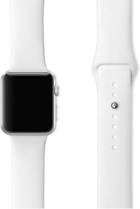 DailyObjects White Silicone WatchBand (38/40mm) Smart Watch Strap