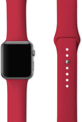 DailyObjects Maroon Silicone WatchBand (42/44mm) Smart Watch Strap