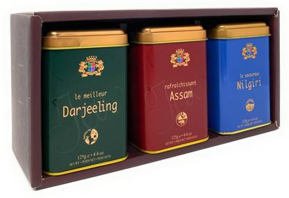 Premiers 3-in-1 Tea Gift Set (Darjeeling Tea + Assam Tea + Niligiri Tea) Without Window Black Tea Festive Gift Box