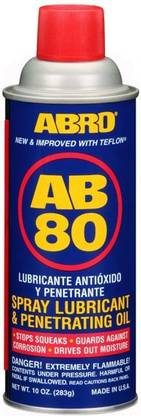 ABRO AB-80 Spray Lubricant with Teflon & Penetrating Oil Chain Oil