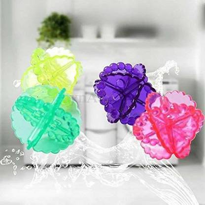 GVJ TRADERS Transparent Silicone Washing Machine Ball Laundry Dryer Ball Durable Cloth Detergent Bar