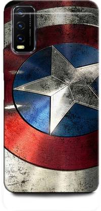 वॉलक्राफ्ट Back Cover Vivo Y12s, V2033 CAPTAIN AMERICA, AVENGER, CAPTAIN AMERICA SHIELD, MARVEL के लिए