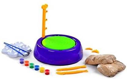 signix Pottery Wheel With Paints Set - Multicolour