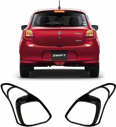 CARMART Tail Light Garnish Black for SWIFT18 Glossy Maruti Swift Rear Garnish