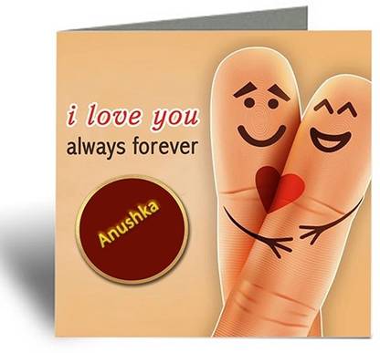 Midas Craft I Love You Anushka ….09 Romantic Love Quote Greeting Card
