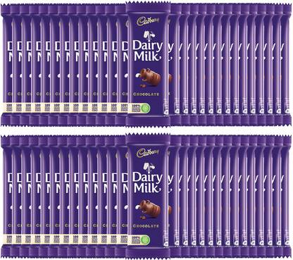 Cadbury Dairy Milk Chocolate Bar, 13.2 g (Pack of 56) Bars