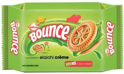 Sunfeast Bounce elichi cream biscuits Cream Sandwich Biscuit