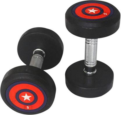 BK Bouncer Dumbbells 5kg set of 2 for muscle strength Fixed Weight Dumbbell