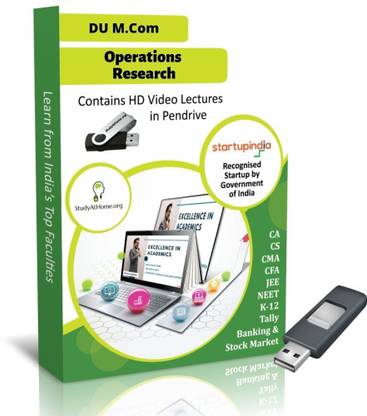 Study At Home Operations Research | DU (Delhi University) M.Com | Video Lecture