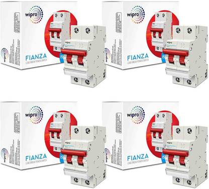 Wipro Double Pole 63A Isolator ( PACK OF 4) with Trip Free Mechanism ISO MCB