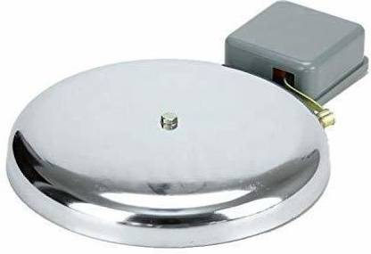 SWAGGERS Automatic School Timer Gong Bell, 6 inch (Silver) Wired Door Chime
