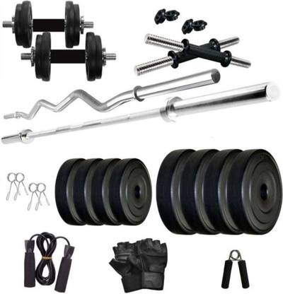 STARX 50 kg 50kg PVC plates dumbbell set Home Gym Combo