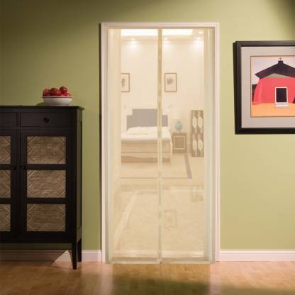 Lifekrafts Door Mosquito Net Screen 200cm Height x 115cm Width - Beige Colour Insect Net Insect Net