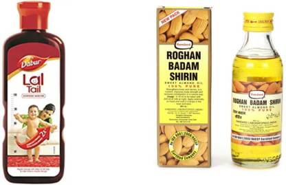 Dabur Lal tail 100ml and hamdard roghan badam shirin 100ml