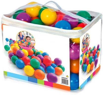 Funrally Large Size Multi-Colored Balls for Ball Pool , Swimming Pool for Kids (100 Balls)