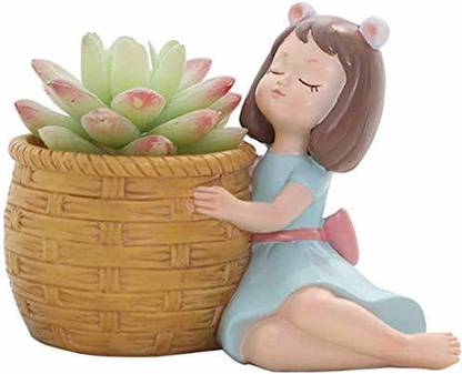 Beebom Craft Basket Girl Plant Not Included Plant Container Set