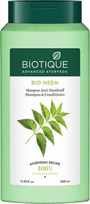 BIOTIQUE Bio Neem Margosa Anti - Dandruff Shampoo & Conditioner 340ml Men & Women