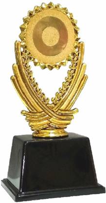 DELTA Small Size (5.5 inch) Plastic Superior Quality Trophy. Super Shiny Winner Trophy Award Trophy with Base (PF-153) Trophy