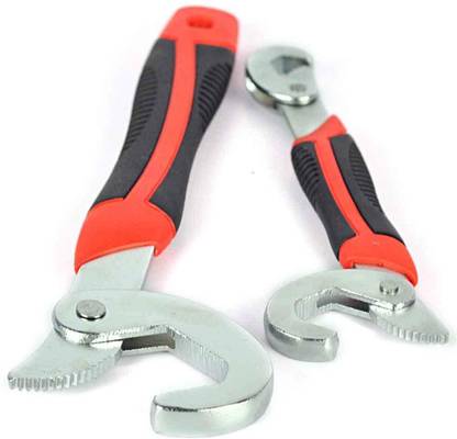 KIAT Quick Snap N Grip Multi-Function Universal Quick Snap N Grip Adjustable Wrench Spanner Set (2 pieces) Single Sided Lug Wrench
