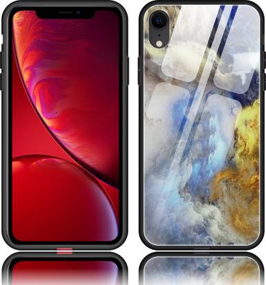 CASE CREATION Back Cover for iPhone Se2 Hard Glass Side Grip 3D Case