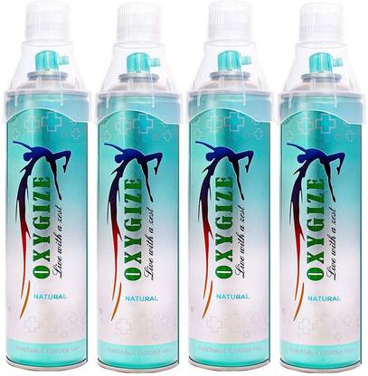 oxygize Portable Pure Natural Kedarnath Oxygen Cylinder (40 Litre, Combo of 4) Portable oxygen canister (Natural , Pack of 4 , 40 litres) Respiratory Exerciser