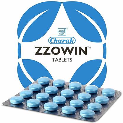 CHARAK Zzowin Tablets - Improves Sleep Qualilty, Relaxes Mind (12 Strips) (20 Tablets X 12 Strips)
