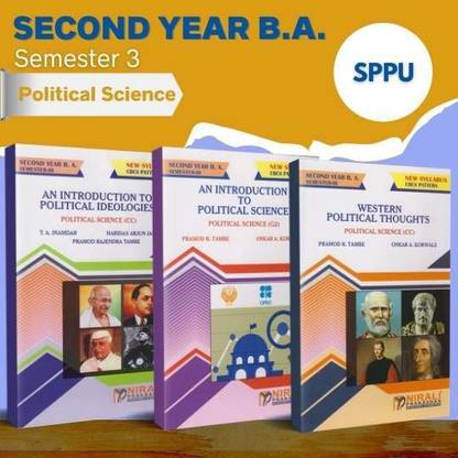 {Set of 3 Books} BA (Arts) Political Science - Second Year (SY) Semester 3 - SPPU (Pune University) 2020 Syllabus [Introduction to Political Ideologies , Introduction to Political Science, Western Political Thoughts]