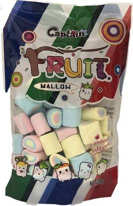 CAPTAIN Fruit Marshmallows (Halal) Three Layer Imported Three Layer Marshmallow