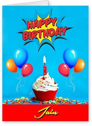 Midas Craft Happy Birthday Jain ….10 Birthday Wish Greeting Card