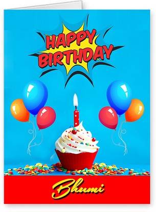 Midas Craft Happy Birthday Bhumi ….10 Birthday Wish Greeting Card