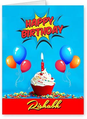 Midas Craft Happy Birthday Rishabh ….10 Birthday Wish Greeting Card