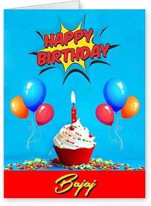 Midas Craft Happy Birthday Bajaj ….10 Birthday Wish Greeting Card