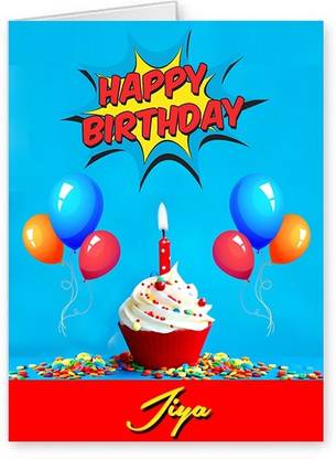 Midas Craft Happy Birthday Jiya ….10 Birthday Wish Greeting Card