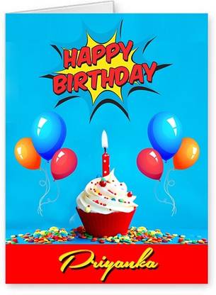 Midas Craft Happy Birthday Priyanka ….10 Birthday Wish Greeting Card